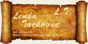 Lenka Tacković vizit kartica